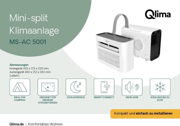 Qlima Mini-Split-Klimagerät (MS-AC 5001) – Bild 4